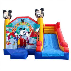 Aire <span class=keywords><strong>de</strong></span> jeux gonflable pour enfants, plein air, commercial, <span class=keywords><strong>minnie</strong></span> mouse, avec toboggan, combo gonflable, château <span class=keywords><strong>de</strong></span> mickey - Product Image 1