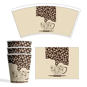 Paper Cup Supplier Wholesale Cheap Price paper cup raw materials Coated Printed Paper Cup Fan