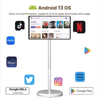 Smart TV portable de 32 pouces et tablette écran tactile Full HD Projection sans fil rétroéclairage LED armoire blanche