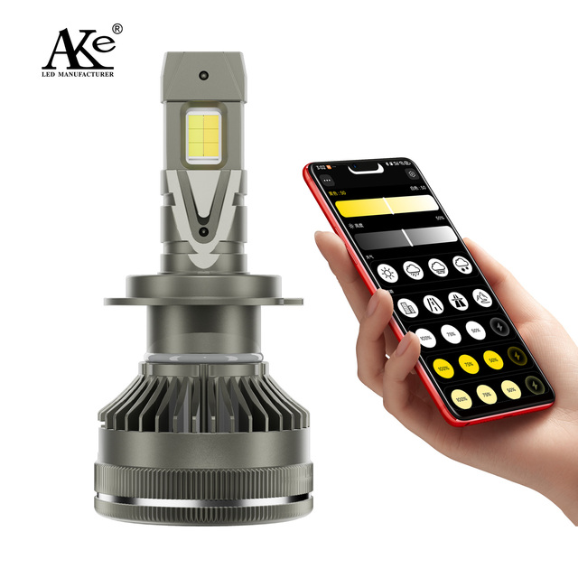 Low Beam 130w Mobile App Control Led Headlight H1 H3 H7 9005 9006 9012 App Car Led Headlight H4 App Controlled Headlight Led Kit