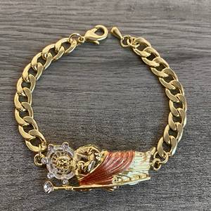 Duyizhao Hip Hop Fashion Personality <span class=keywords><strong>Saint</strong></span> <span class=keywords><strong>Jude</strong></span> Bracelet trois tons Bijoux plaqués or 14k - Product Image 4