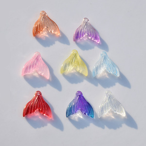Colgante de cola de sirena de cristal, accesorio de joyería para tocados de novia, decoraciones para horquillas, diseño colorido y moderno - Product Image 3