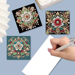 <strong>Mandala</strong> Diamond <strong>Dotting</strong> Greeting Card Kit for Adults - Stress Relief Craft Set (6 PCS) - Product Image 5
