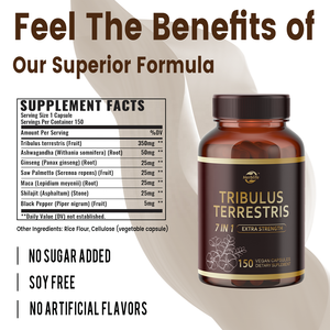 Haccp  OEM ODM Tribulus Terrestris 7 en 1 Extra Strength 150 Cápsulas Veganas Suplemento Dietético para Hombres - Product Image 3