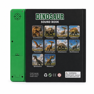 Libro Sonoro Interattivo per Bambini con Dinosauri, Libro Musicale con Suoni Realistici, Pulsanti a Pressione, OEM Personalizzato, Produzione ODM - Product Image 3