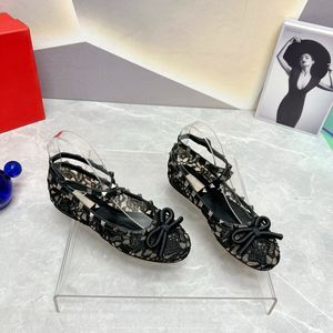 Sandales plates à nœud en maille cloutée pour femmes, avec bride à la cheville, chaussures décontractées pour les fêtes et le quotidien - Product Image 2