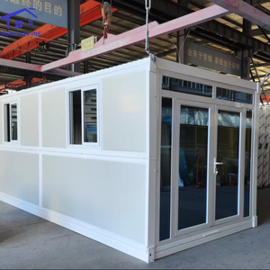 Maison conteneur préfabriquée pliante personnalisée avec panneaux EPS/PU, adaptée à la construction d'un camp, d'un bureau ou d'une école - Product Image 1