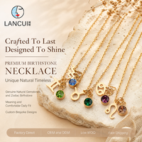 Pendentif en acier inoxydable avec pierre du mois de naissance pour collectionneur d'horoscopes, collier pendentif zodiaque, collier zodiaque