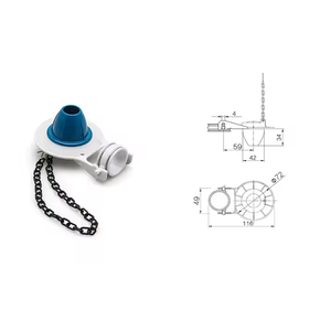 ABS Blue Mancesa Inodoro Válvula de descarga de 2 pulgadas Flappe Categoría de producto Flappers & Tank Balls - Product Image 2