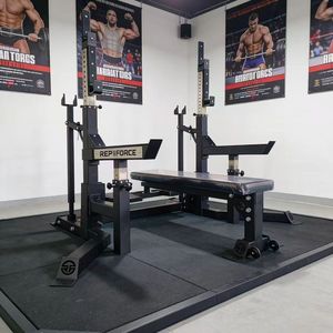 Solid Steel Competition <b>Squat</b> <b>Bench</b> <b>Rack</b> Commercial Gym Multi Muscle Group Strength Workout Gear - Product Image 3