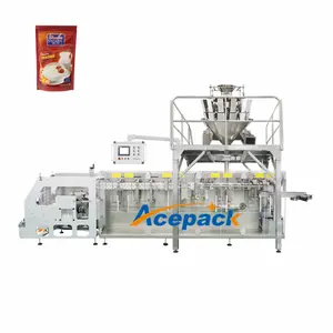 automatic Flexible Packaging Stand up pouch zipper bag cashew nut plantain chips snack candy sweet packaging machine