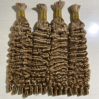 Cabello Humano al por Mayor para Trenzas, 100g, Ondulado Profundo, Estilo Boho, Trenzas sin Nudos, Pre-estirado, Extensiones Sin Enredos para Mujeres Negras