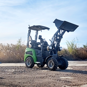 EVERUN Mini depan taman sekop baterai berartikulasi peternakan Hoflader Mini Radlader elektrtro roda pengangkut listrik untuk dijual - Product Image 5