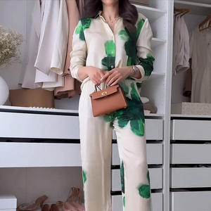 Summer Casual Women's Fashionable Print Shirt and Pants Set 2 Piece Set for Women 2024 Club <strong>Clothing</strong> - Product Image 3