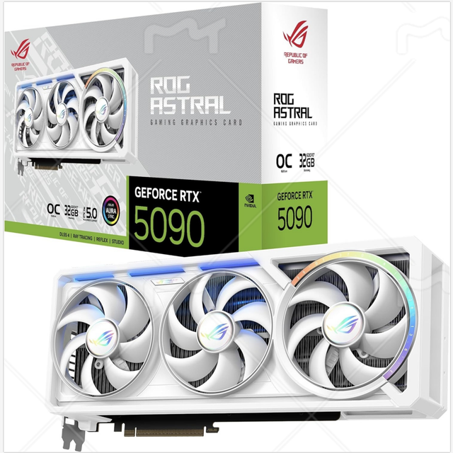 ASU Astral GeForce RTX 5090 White OC Edition Gaming Graphics Card PCIe 5.0 32GB GDDR7 DirectX 12 1710MHz Core 320-bit New Gaming