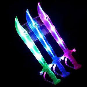 Dạ Quang thanh kiếm cảm ứng flash phun sơn thanh kiếm cá mập dao đồ chơi trẻ em âm thanh âm nhạc màu broadsword <span class=keywords><strong>Led</strong></span> đồ chơi - Product Image 3