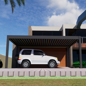 <span class=keywords><strong>Pergola</strong></span> Bioclimatique Motorisée en Aluminium à Lames Orientables <span class=keywords><strong>pour</strong></span> <span class=keywords><strong>Voiture</strong></span>, Personnalisable en Usine - Product Image 5