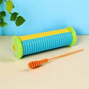 Guiro en plastique coloré très populaire avec bâtonnet, instrument Orff, grattoir fileté, grattoir grenouille, jouet instrument de musique - Product Image 5