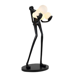 Postmodern Designer Large Human-Shaped Floor Lamp Creative Hotel Lobby Living Room Ball-Holding Sculpture for Home Decor - Product Image 5