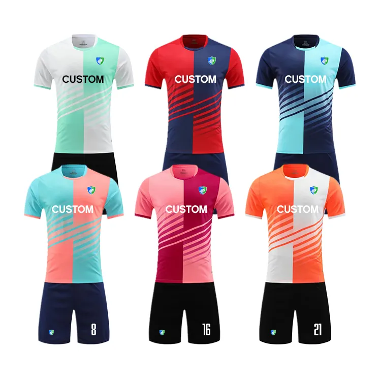 Camisa de futebol unissex personalizada de sublimação com logotipo, uniforme de futebol respirável, camisa de futebol vintage de secagem rápida personalizada