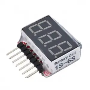 SeekEC 1-6s RC 1S-6S LED 저전압 부저 알람 Lipo 배터리 전압 표시기 검사기 테스터 테스트 2.8V -25.2V