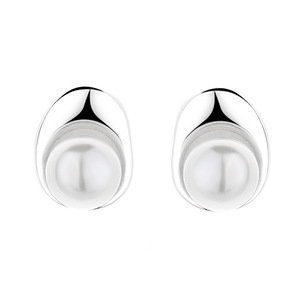 925ห่วงมุกเทียมเงินสเตอร์ลิงลายเรขาคณิตดีไซน์ไม่สมมาตรอินสตาแกรมสไตล์คลาสสิกอินเทรนด์เพทายสำหรับงานเลี้ยงอเนกประสงค์ - Product Image 6