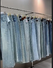 Surplus Apparels Branded Labels Women's Fashionable Casual Denim Skinny Straight Jeans Summer Model JY7001 Low Price