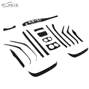 Pièces de garniture intérieure de classe S W222 pour couvercle de poignée de porte de panneau de commande central en Fiber de carbone véritable pour S450 S500 S550 S63 S65 14-20 - Product Image 1