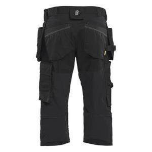 BLAKLADER - 175418329900D88 Pantalones cortos piratas artesanos elásticos Black - EAN 7330509925737 PANTALONES DE TRABAJO CORTOS DE TRABAJO - Product Image 2