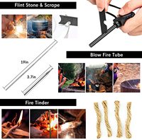Kit de survie d'urgence 15 en 1 pour la randonnée, Gadgets de haute qualité, Kit d'outils avec montre, allume-feu, Etc, vente en gros