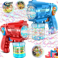 Jouets de fête, pistolets à bulles avec solution de recharge et lumière LED, souffleur de bulles automatique pour enfants, machine à bulles