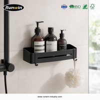 Étagère de Douche Luxe Grise en Aluminium, Support de Rangement pour Salle de Bain, Organisateur de Savon et Shampoing, Quincaillerie Élégante pour Hôtels, OEM ODM