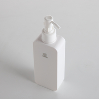 Vide 150ml 5oz Unique mur épais forme carrée bouteilles de pompe à lotion en plastique blanc conteneur cosmétique