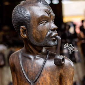 งานแกะสลักไม้มะเกลือพรีเมียม RENART AFRIKAN งานฝีมือแกะสลักแบบแอฟริกัน ศิลปะชนเผ่าคองโก ดีอาร์ซี - Product Image 1