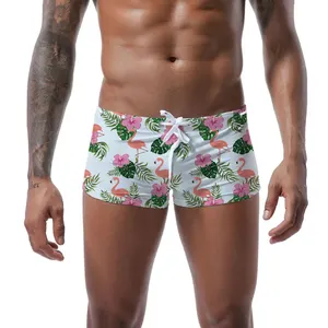 Cuecas de banho boxer masculinas para surf, roupa de banho personalizada boxer de secagem rápida para homens