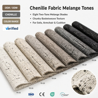 OEM/ODM Chenille Chunky Basketweave Mélange Bicolore pour Coussin de Canapé et Fauteuil ISO CE Oeko GRS