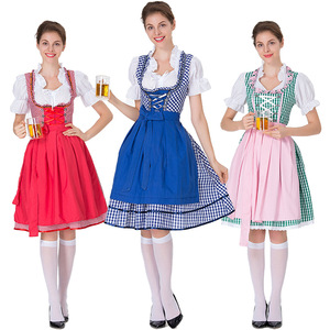 Bavarian Dirndl Dress Women Traditional German Folk <b>Costume</b> Beer Festival Outfit Fancy Dress Skirt Party <b>Costume</b> - Product Image 1