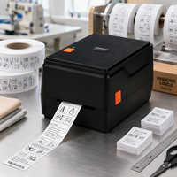 Mesin Pencetak Label Kain Satin Thermal Transfer untuk Pakaian dengan Mesin Pencetak Label Perawatan Cuci