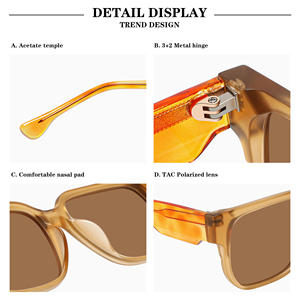 2025 alta calidad Unisex UV400 gafas de sol mujer moda marca de lujo tonos cuadrados logotipo personalizado diseñador gafas de sol polarizadas - Product Image 3