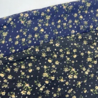 Tissu en polyester tissé léger, respirant et écologique, rouleau de tissu de luxe en mousseline imprimé floral