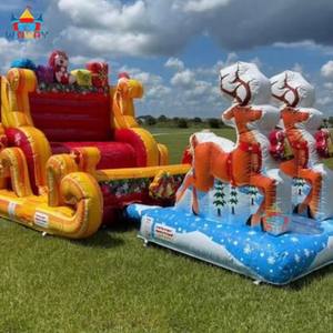 Chaise gonflable Père Noël pour enfants - Matériau PVC, installation facile, 4x3m, taille personnalisée, utilisation commerciale en extérieur, location pour photos - Product Image 2