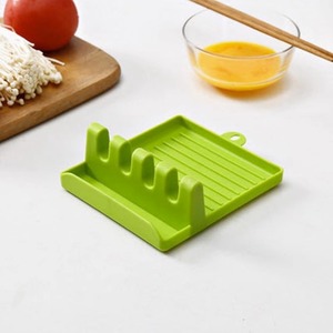 <b>Kitchen</b> Pot Lid Rack With Tray Square Oil Proof Countertop <b>Storage</b> For Spatula Spoon Utensils - Product Image 3