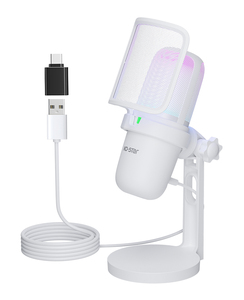 Micro thu âm phòng thu có dây, micro phát sóng youtube, micro USB livestream, micro condenser chơi game RGB - Product Image 4