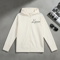 Veste de sport pour homme Jaoon, à capuche, unie, zippée, en coton/polyester, pour l'hiver, extra large, impression rapide