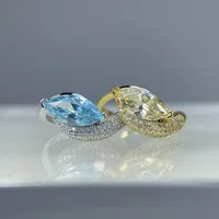 MuShan Sieraden 925 Sterling Zilveren Ring Trouwring Cocktail Party Valentijn Cadeau Vrouwen Ringen Fijne Sieraden