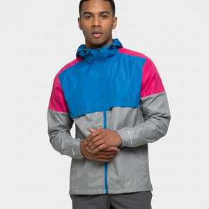 Customized Zipper Windbreaker Outdoor <b>Running</b> Hooded Windproof <b>Reflective</b> Casual Anti-UV <b>Jacket</b> - Product Image 1