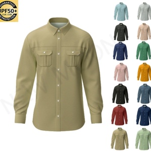 เสื้อตกปลาแขนยาวพิมพ์ลายพรางแบบซับลิเมชั่นป้องกันรังสียูวี UPF 50 สำหรับผู้ชาย พร้อมโลโก้แบบกำหนดเองได้ - Product Image 1