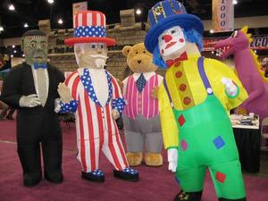 Costume gonfiabile da Clown Jumbo, Costume da mascotte pieno d'aria costume da clown gonfiabile con aria soffiata - Product Image 2