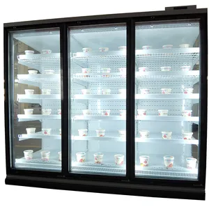 «Congelador comercial de geladeira com exibição de porta de vidro para loja