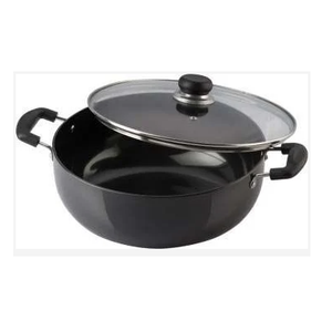 Kadai de cuisson profonde en aluminium anodisé dur, robuste, résistant aux rayures, durable et idéal pour la friture, les currys et l'utilisation quotidienne en cuisine - Product Image 3